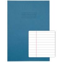 Rhino Exercise Book A4 Ruled 8 mm Stapled Side Bound Manila Soft Cover Blue Not perforated 64 Pages Pack of 50