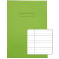 Rhino Exercise Book A4 Ruled 8 mm Stapled Side Bound Manila Soft Cover Green Not perforated 64 Pages Pack of 50