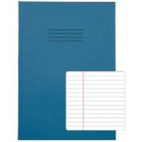 Rhino Exercise Book A4 Ruled 6 mm Stapled Side Bound Manila Soft Cover Blue Not perforated 64 Pages Pack of 50