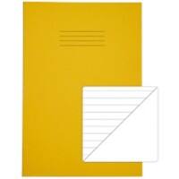 Rhino Exercise Book A4 Ruled 8 mm Stapled Side Bound Manila Soft Cover Yellow Not perforated 64 Pages Pack of 50