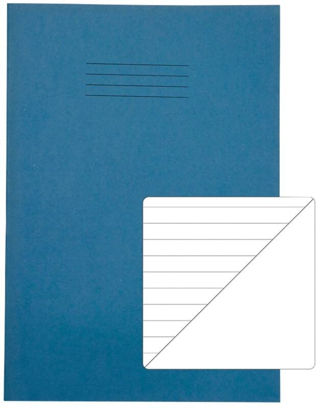 Rhino Exercise Book A4 Ruled Stapled Side Bound Manila Soft Cover White 64 Pages Pack of 50