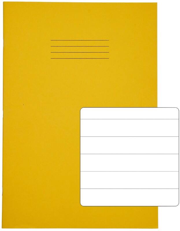 Rhino Exercise Book A4 Ruled Stapled Side Bound Manila Soft Cover White 64 Pages Pack of 50