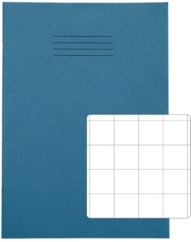 Rhino Exercise Book A4 Squared Stapled Side Bound Manila Soft Cover White 64 Pages Pack of 50