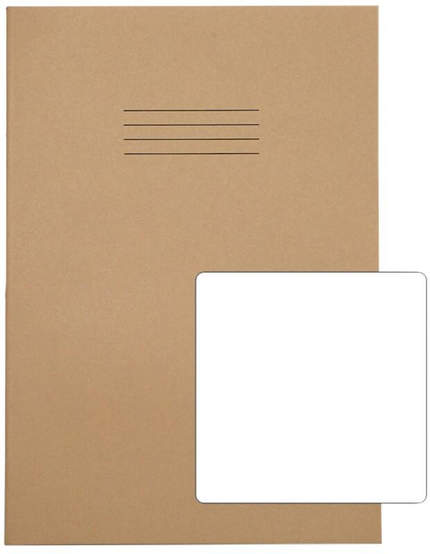 Rhino Exercise Book A4 Plain Stapled Side Bound Manila Soft Cover White 64 Pages Pack of 50