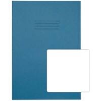 Rhino Exercise Book A4 Blank Stapled Side Bound Manila Soft Cover Blue Not perforated 64 Pages Pack of 50