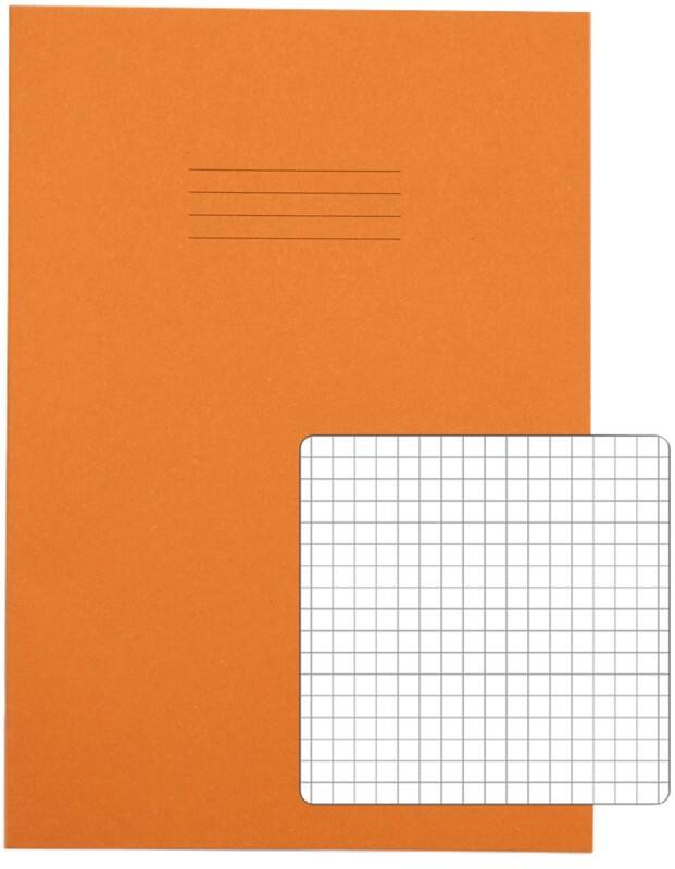 Rhino Exercise Book A4 Squared Stapled Side Bound Manila Soft Cover White 64 Pages Pack of 50