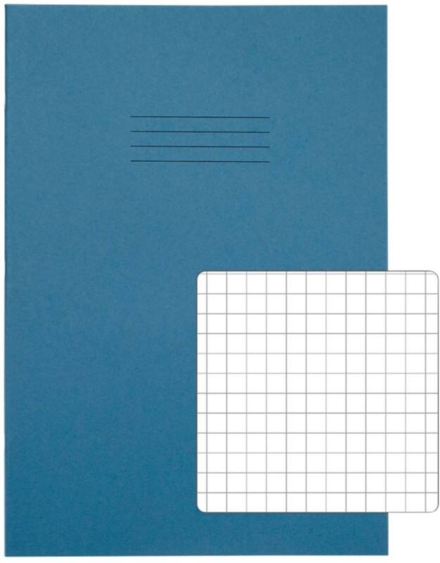 Rhino Exercise Book A4 Squared Stapled Side Bound Manila Soft Cover White 64 Pages Pack of 50