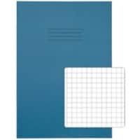 Rhino Exercise Book A4 Squared 7 mm Stapled Side Bound Manila Soft Cover Blue Not perforated 64 Pages Pack of 50