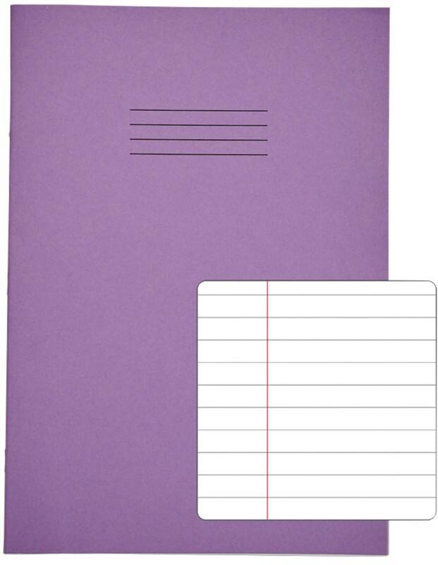 Rhino Exercise Book A4 Ruled Stapled Side Bound Manila Soft Cover White 64 Pages Pack of 50