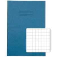 Rhino Exercise Book A4 Squared 10 mm Stapled Side Bound Manila Soft Cover Blue Not perforated 64 Pages Pack of 50