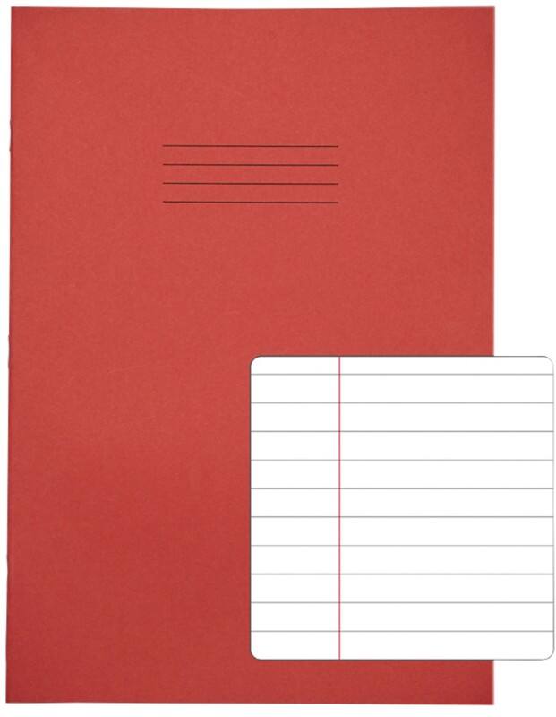 Rhino Exercise Book A4 Ruled Stapled Side Bound Manila Soft Cover White 96 Pages Pack of 50