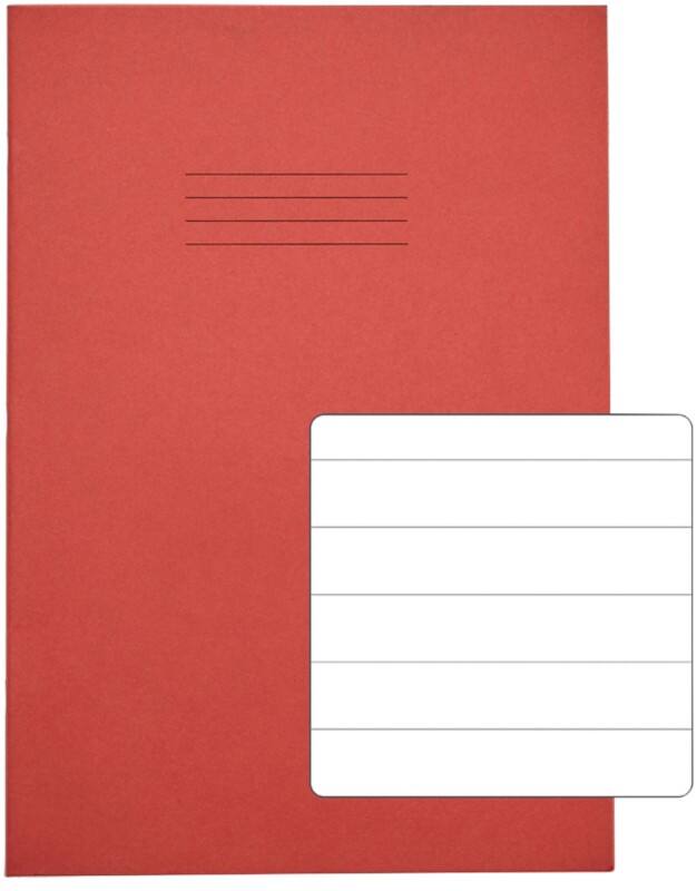 Rhino Exercise Book A4 Ruled Stapled Side Bound Manila Soft Cover White 32 Pages Pack of 100