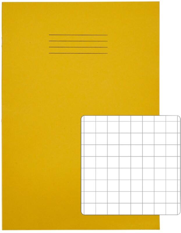 Rhino Exercise Book A4 Squared Stapled Side Bound Manila Soft Cover White 32 Pages Pack of 100