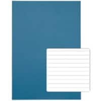 Rhino Exercise Book A4 Ruled 8 mm Stapled Side Bound Manila Soft Cover Blue Not perforated 32 Pages Pack of 100