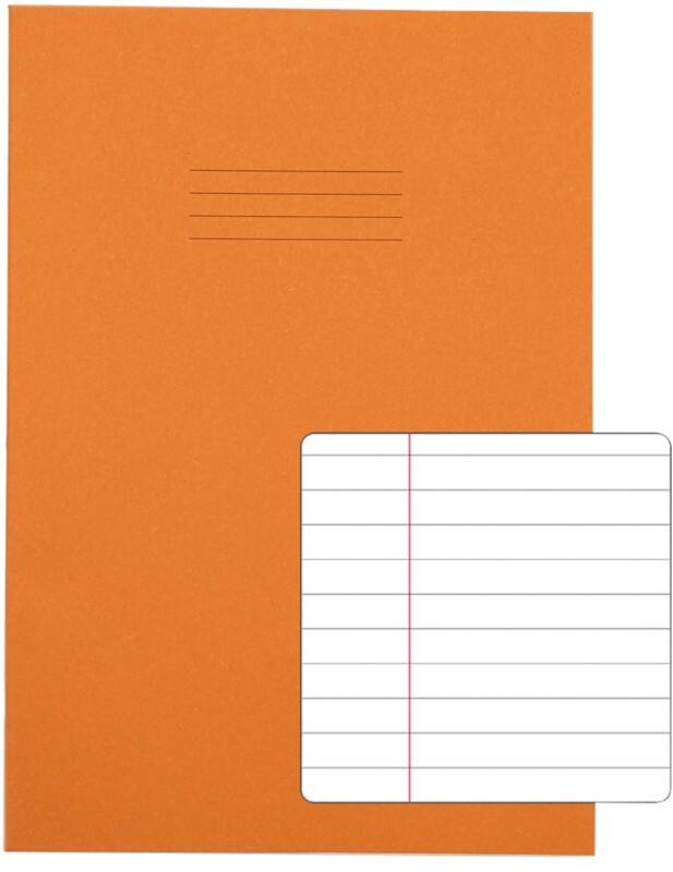 Rhino Exercise Book A4 Ruled Stapled Side Bound Manila Soft Cover White 32 Pages Pack of 100