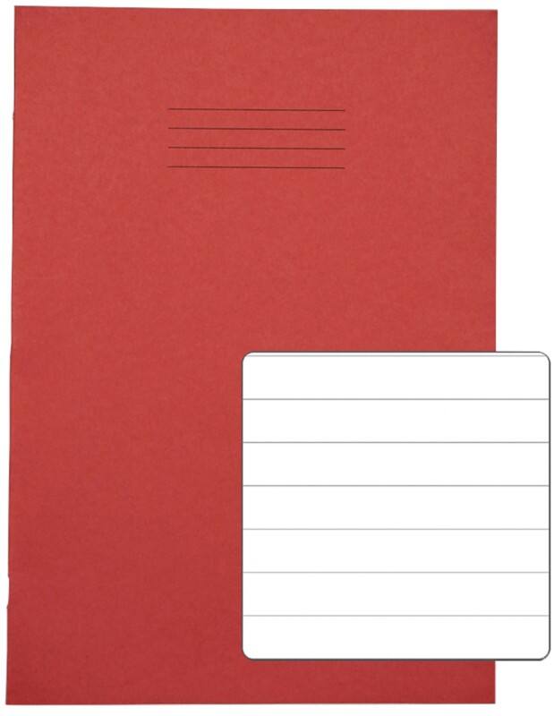 Rhino Exercise Book A4 Ruled Stapled Side Bound Manila Soft Cover White 32 Pages Pack of 100