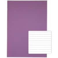 Rhino Exercise Book 339 x 240mm Ruled Stapled Side Bound Manila Soft Cover Purple Not perforated 40 Pages Pack of 100