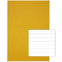 Rhino Exercise Book 339 x 240mm Ruled 12 mm Stapled Side Bound Manila Soft Cover Yellow Not perforated 40 Pages Pack of 100