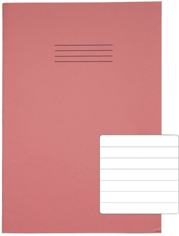 Rhino Exercise Book 13 x 9 cm Ruled Stapled Side Bound Manila Soft Cover White 40 Pages Pack of 100