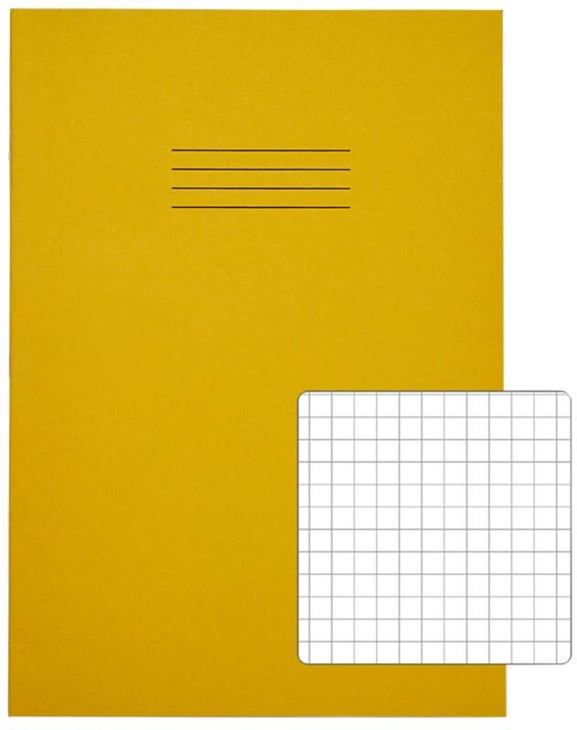 Rhino Exercise Book 13 x 9 cm Squared Stapled Side Bound Manila Soft Cover White 40 Pages Pack of 100