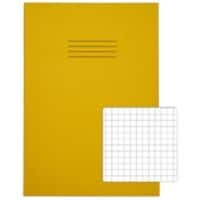 Rhino Exercise Book 339 x 240mm Squared 7 mm Stapled Side Bound Manila Soft Cover Yellow Not perforated 40 Pages Pack of 100