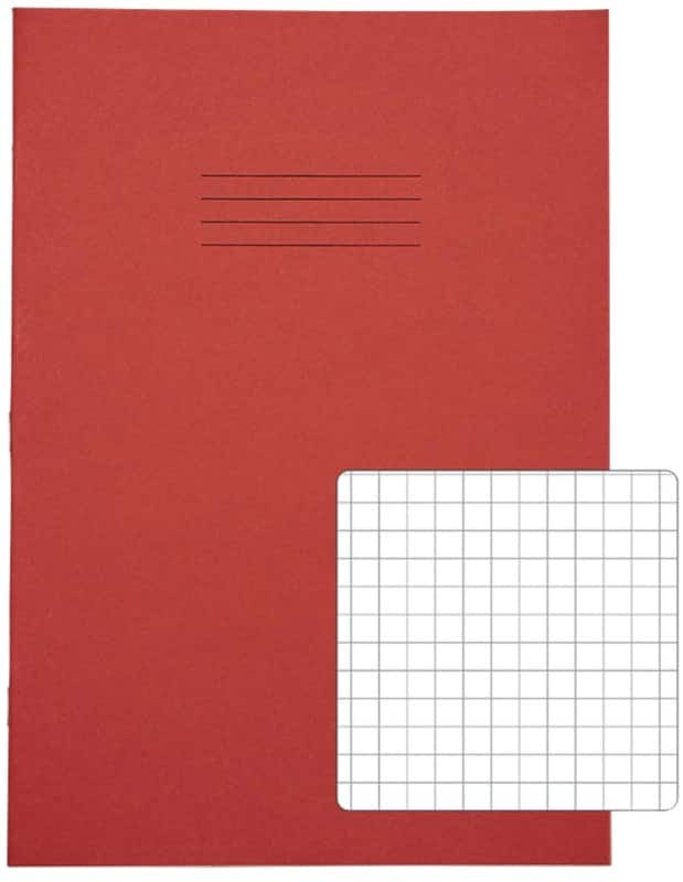 Rhino Exercise Book 13 x 9 cm Squared Stapled Side Bound Manila Soft Cover White 40 Pages Pack of 100