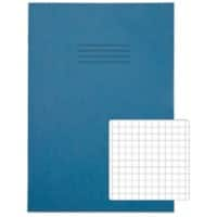 Rhino Exercise Book 339 x 240mm Squared 7 mm Stapled Side Bound Manila Soft Cover Blue Not perforated 40 Pages Pack of 100