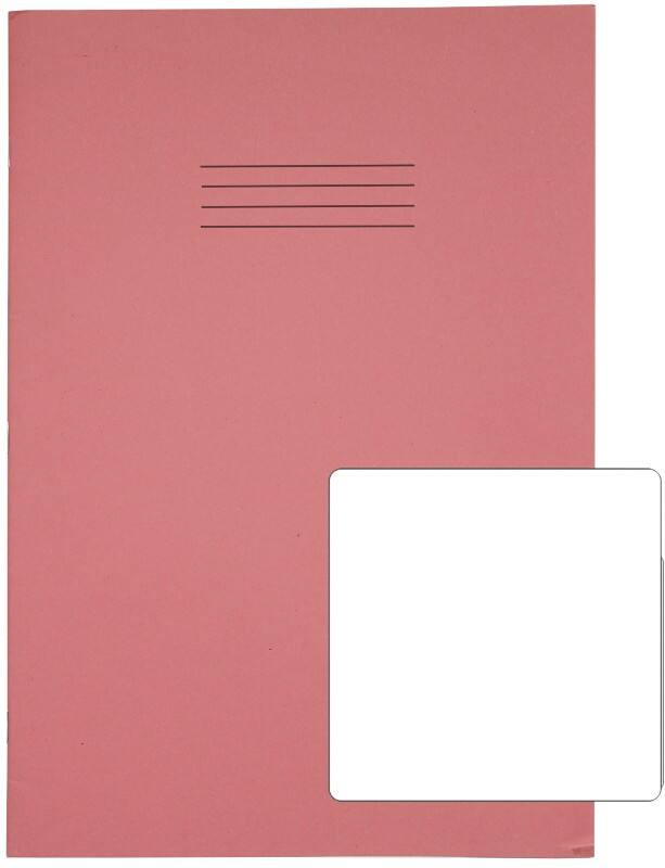Rhino Exercise Book 13 x 9 cm Plain Stapled Side Bound Manila Soft Cover White 40 Pages Pack of 100