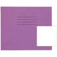 Rhino Exercise Book 138 x 165mm Blank Stapled Side Bound Manila Soft Cover Purple Not perforated 24 Pages Pack of 100