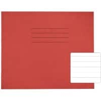 Rhino Exercise Book 138 x 165mm Ruled 15 mm Stapled Side Bound Manila Soft Cover Red Not perforated 24 Pages Pack of 100