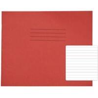 Rhino Exercise Book 165 x 200mm Ruled 20 mm Stapled Side Bound Manila Soft Cover Red Not perforated 32 Pages Pack of 100