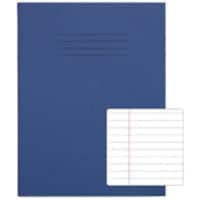 Rhino Exercise Book 226 x 178mm Ruled 8 mm Stapled Side Bound Manila Soft Cover Blue Not perforated 96 Pages Pack of 100