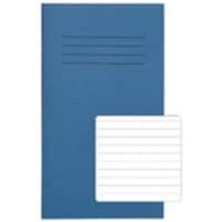 Rhino Exercise Book 200 x 120mm Ruled Stapled Side Bound Manila Soft Cover Blue Not perforated 64 Pages Pack of 100