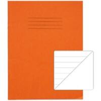 Rhino Exercise Book 226 x 178mm Ruled 12 mm Stapled Side Bound Manila Soft Cover Orange Not perforated 48 Pages Pack of 100