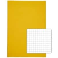 Rhino Exercise Book A4 Squared 7 mm Stapled Side Bound Manila Soft Cover Yellow Not perforated 32 Pages Pack of 100