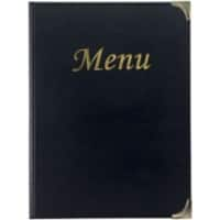 Securit Basic Menu Holder Freestanding Rectangular 24 (W) x 1 (D) x 31.5 (H) cm Black