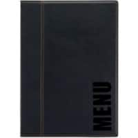 Securit Trendy Menu Holder Freestanding Rectangular 24 (W) x 0.4 (D) x 34 (H) cm Black