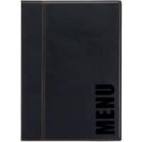 Securit Trendy Menu Holder Freestanding Rectangular 30.8 (W) x 1 (D) x 38.1 (H) cm Black