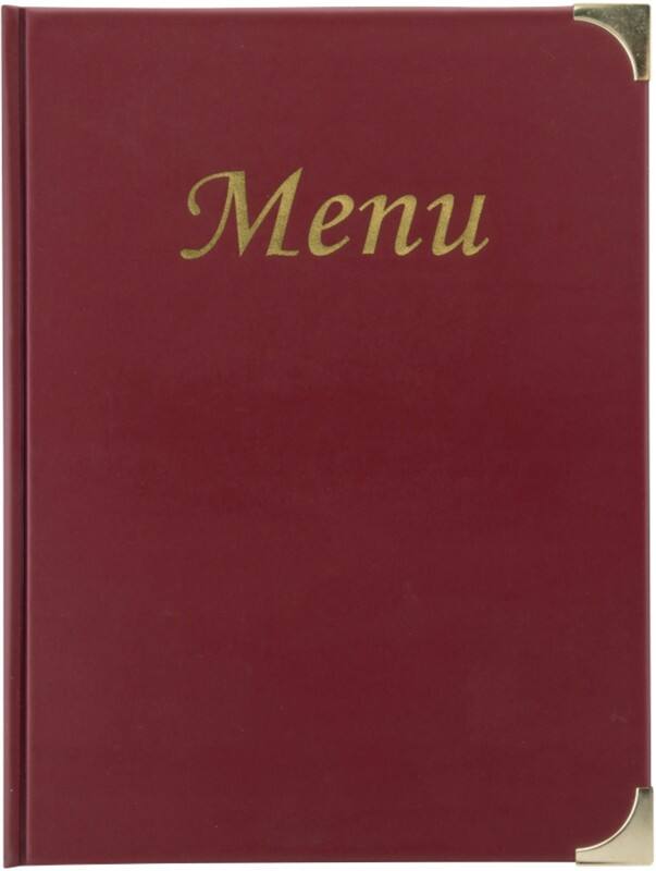 Securit Basic Menu Holder Freestanding Rectangular 23.5 (W) x 0.8 (D) x 31 (H) cm Red
