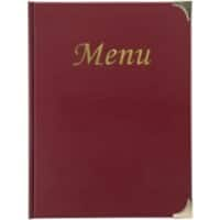 Securit Basic Menu Holder Freestanding Rectangular 24 (W) x 1 (D) x 31.5 (H) cm Red