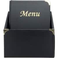 Securit Basic Menu Holder Freestanding Rectangular 27 (W) x 20 (D) x 30.5 (H) cm Black Pack of 10