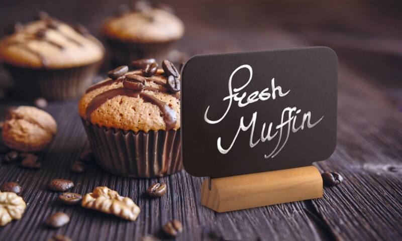 Securit Chalkboard Retangle 9 (W) x 2 (D) x 7 (H) cm Black