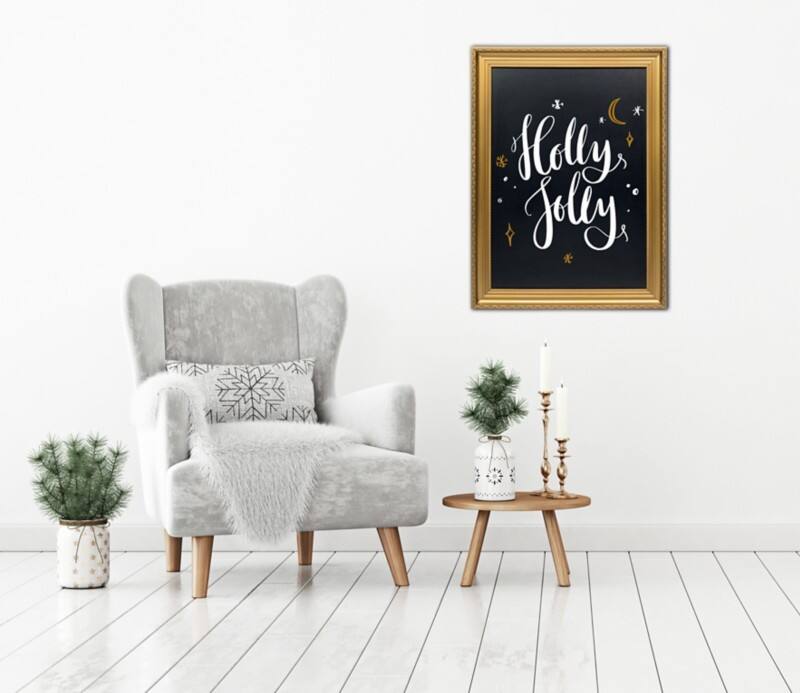 Securit GOLD Chalkboard Gold WBC-G-105 73 (W) x 5 (D) x 97 (H) cm