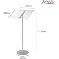 Deflecto Lectern Metal Silver