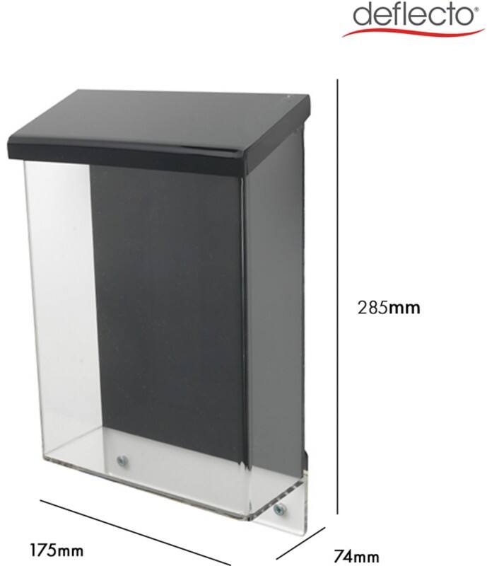 Deflecto A5 Portrait Outdoor Literature Box Wall Mounted Transparent 790711 17.5 x 7.4 x 28.5 cm 790711