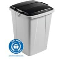 DURABLE Waste Management Recycling Bin 90 L Black Polypropylene 1800506221