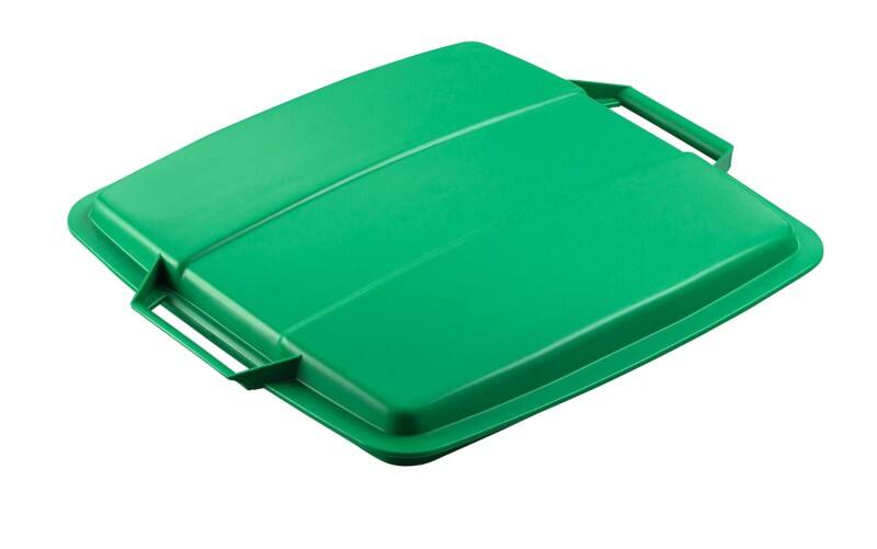 DURABLE DURABIN Bin Lid 90 L Green Square PP (Polypropylene)