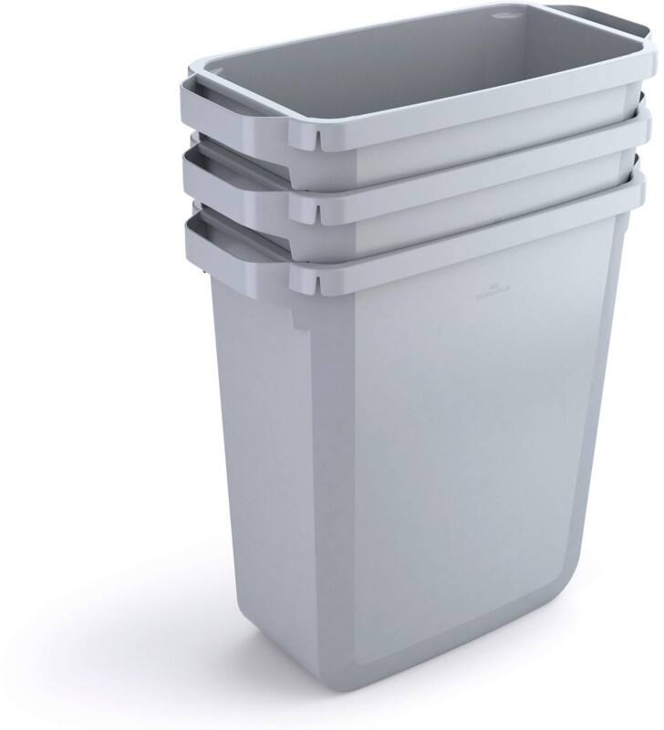 DURABLE DURABIN Waste Bin 60 L Grey PP (Polypropylene) 1800496050 Rectangular