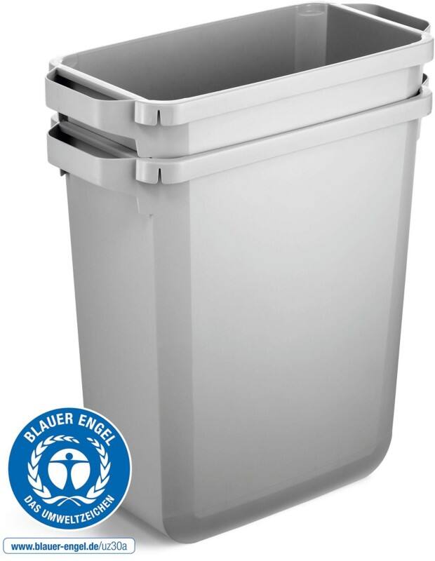 DURABLE DURABIN Waste Bin 60 L Grey PP (Polypropylene) 1800503050 Rectangular