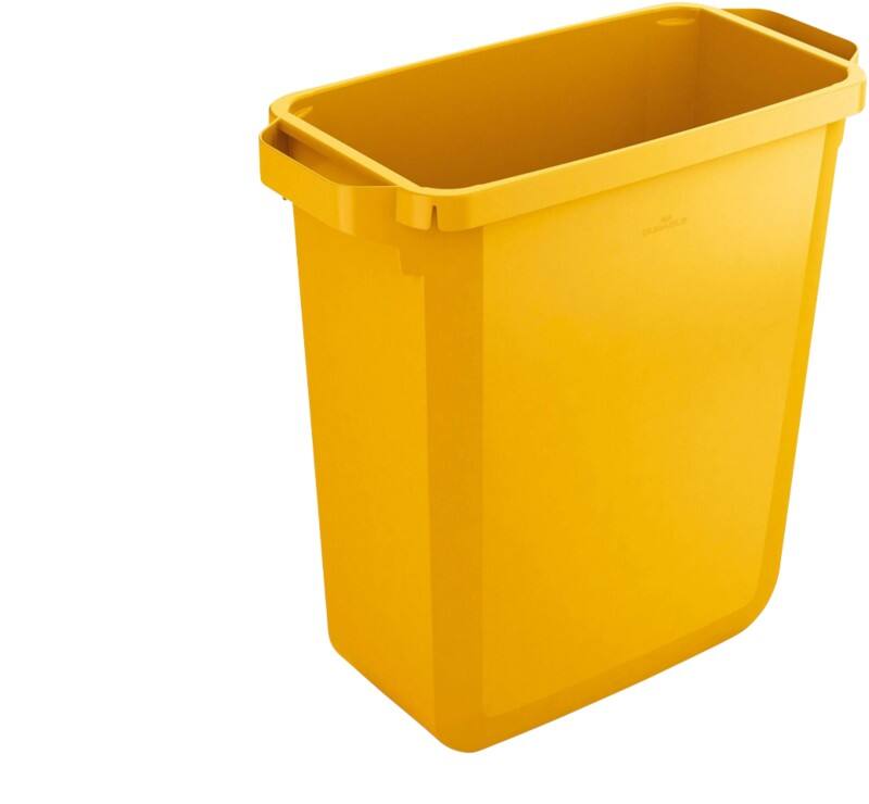DURABLE DURABIN Waste Bin 60 L Yellow PP (Polypropylene) 1800496030 Rectangular